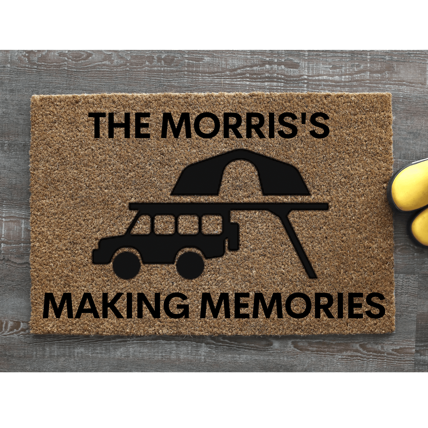 Making memories camping doormat - Personalised Doormat Australia