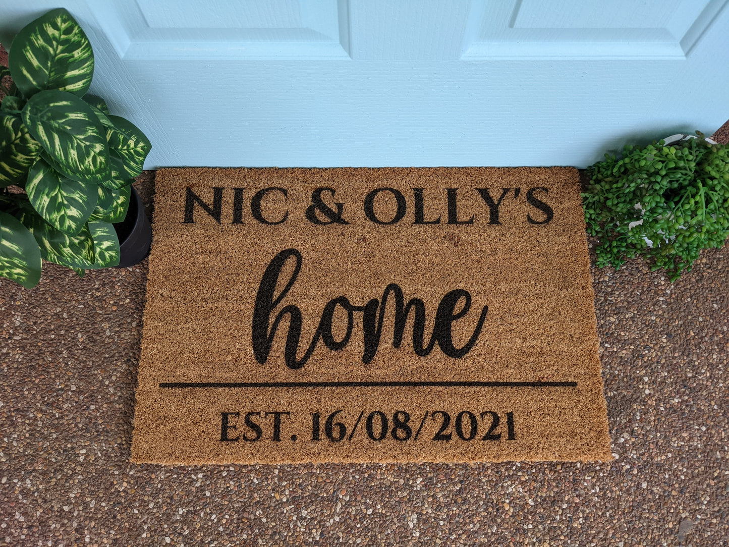 Personalised Home with a date | Personalised Doormat - Personalised Doormat Australia