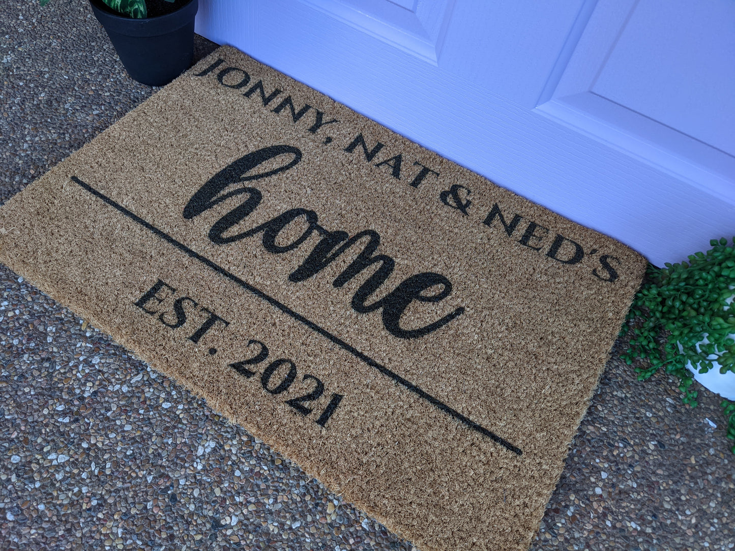 Personalised Home with a date | Personalised Doormat - Personalised Doormat Australia