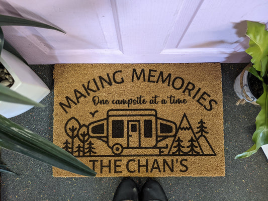 Making memories camping Doormat coir doormat