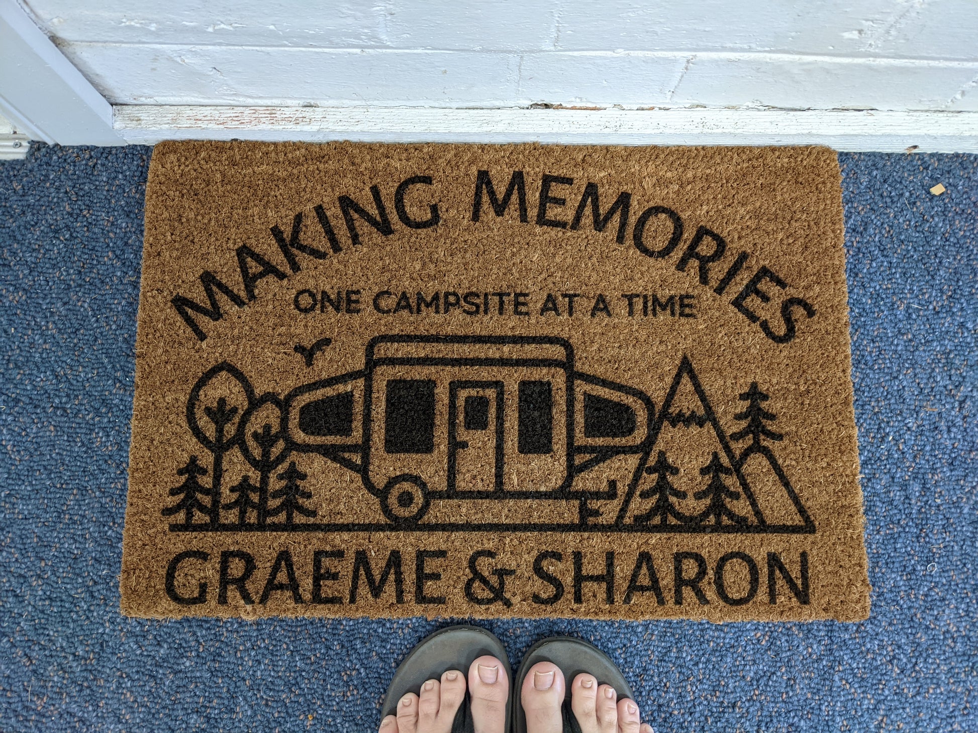 Making memories doormat | pop-up camper trailer | Coir - Personalised Doormat Australia