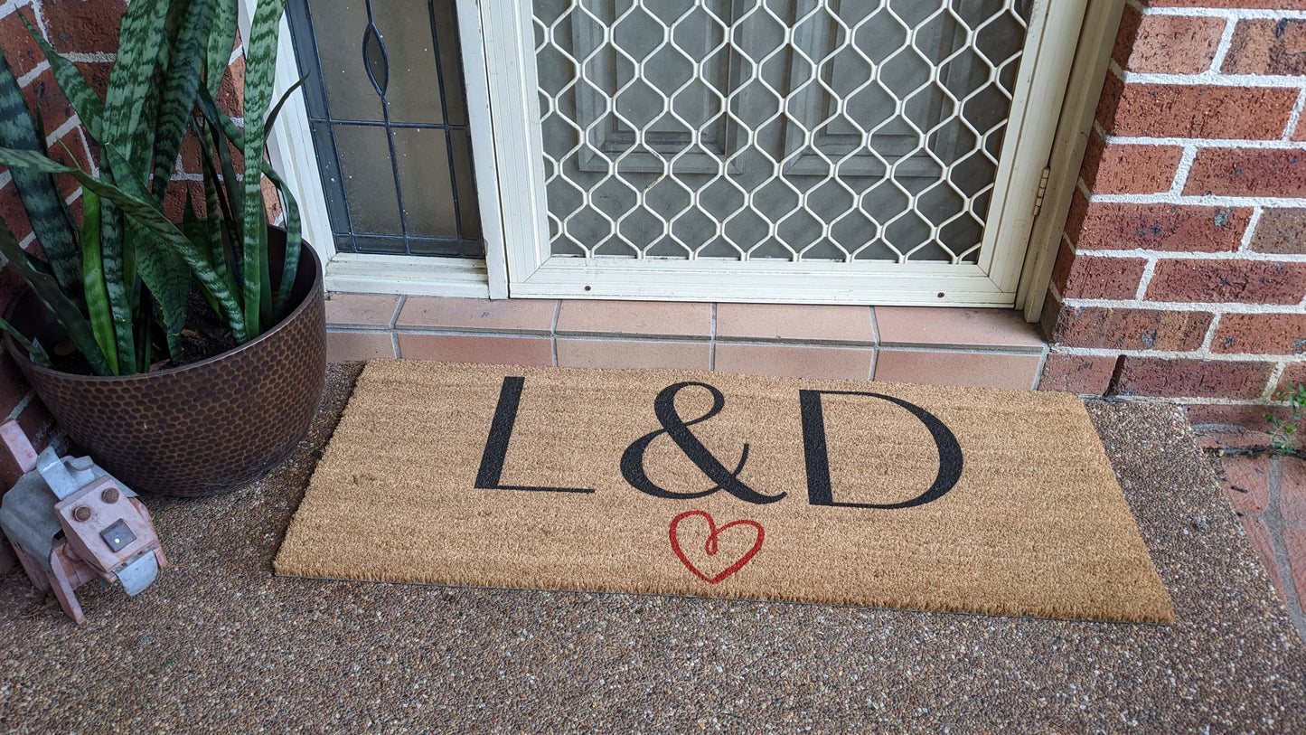 Initials personalised Long Doormat