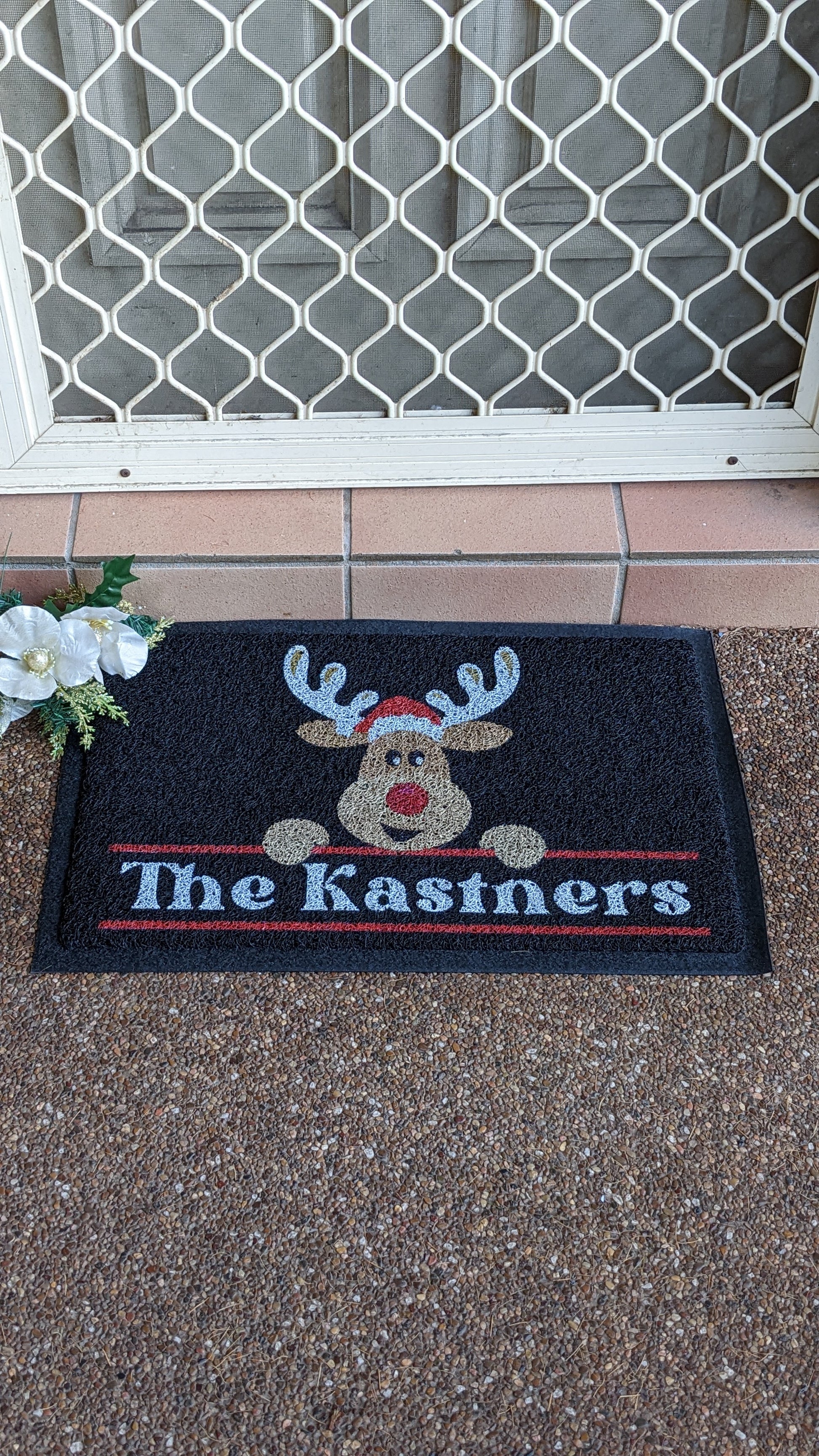 Christmas mat reindeer