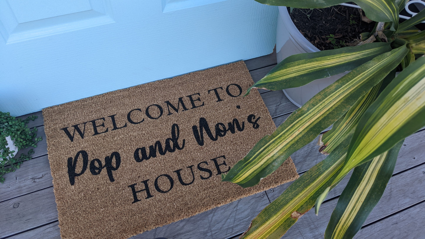 My own text on a doormat - Personalised