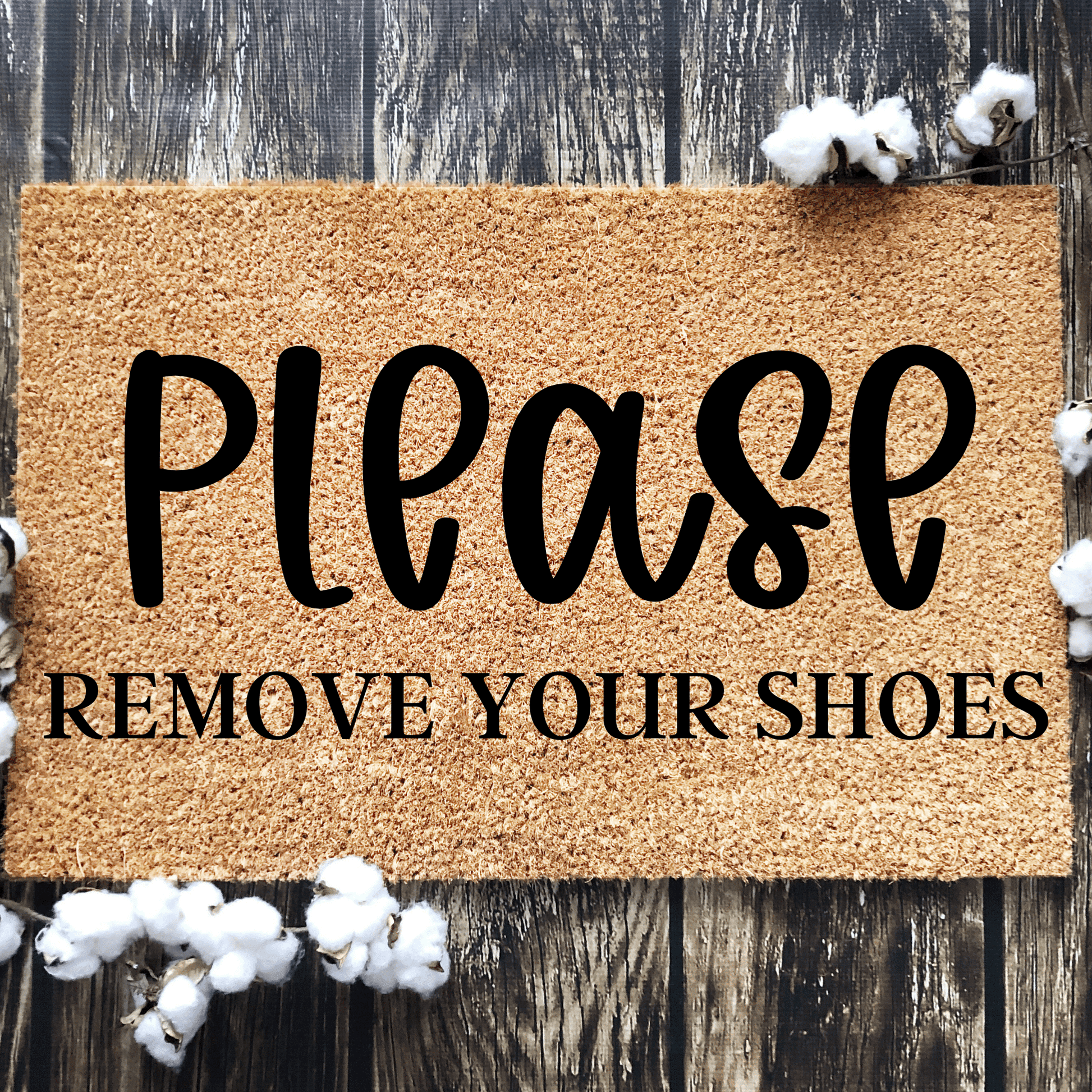 please remove your shoes door mat
