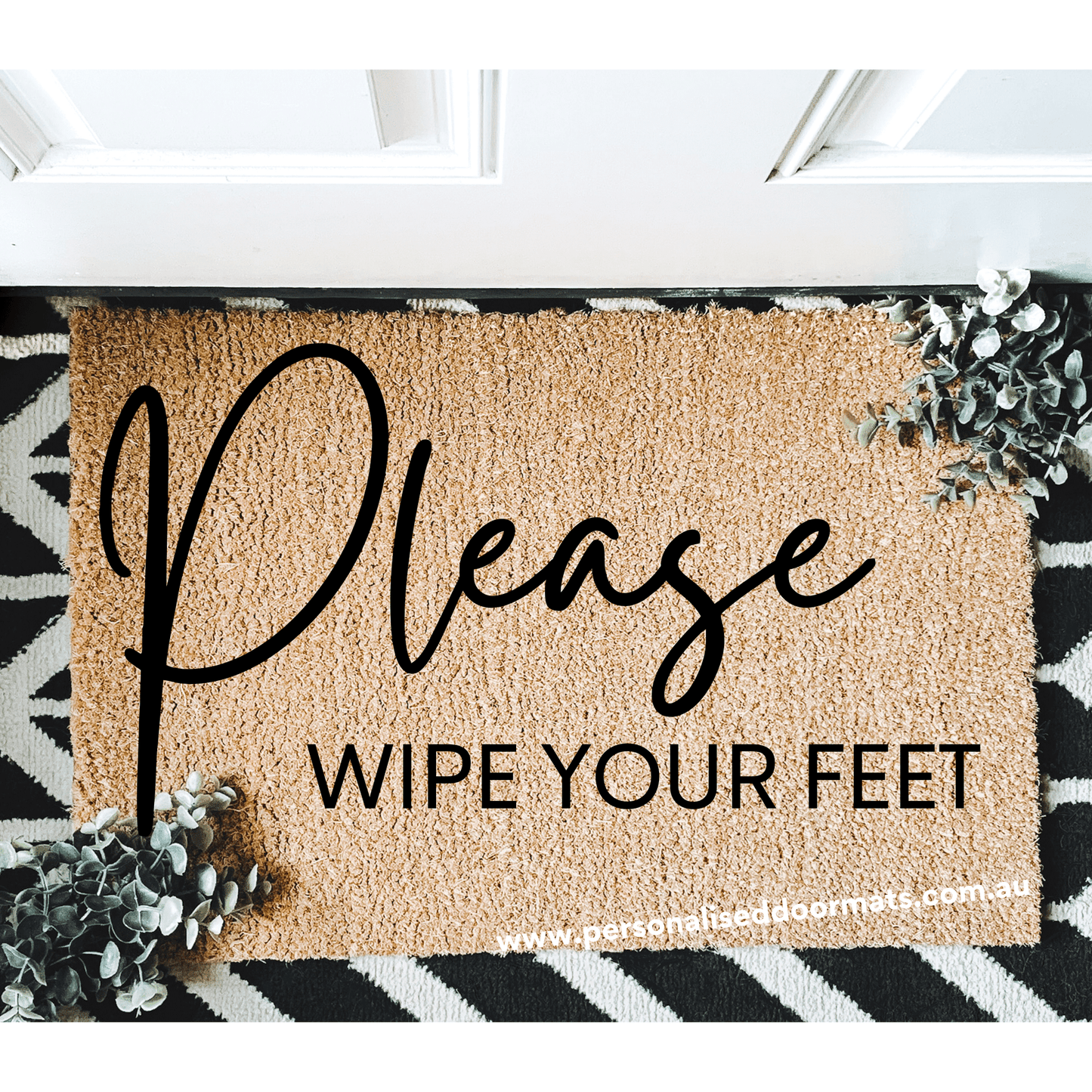 Please wipe your feet doormat - Personalised Doormat Australia