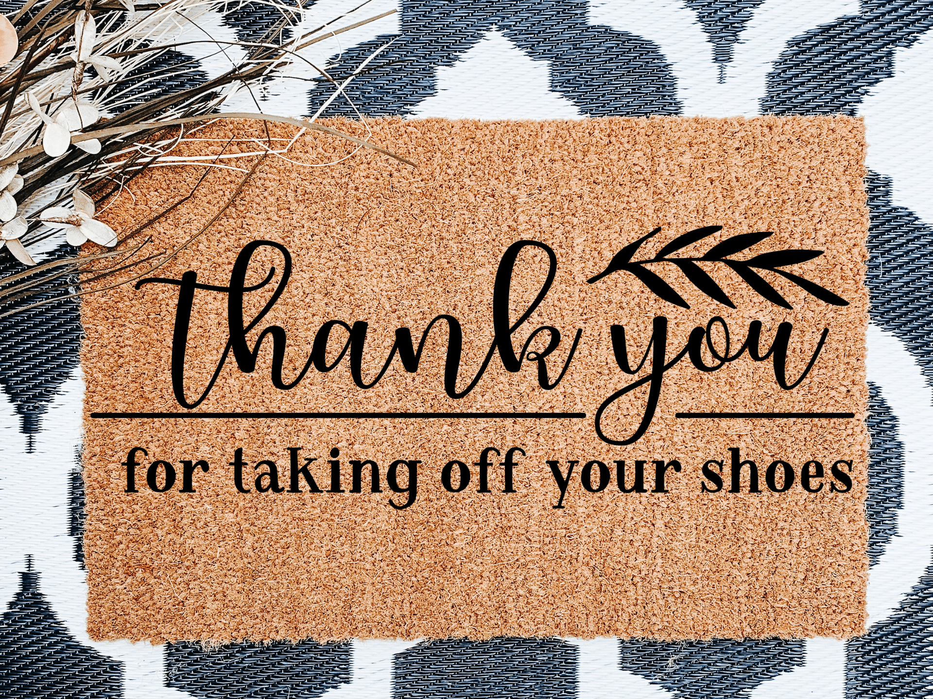 Thank you for taking off your shoes doormat