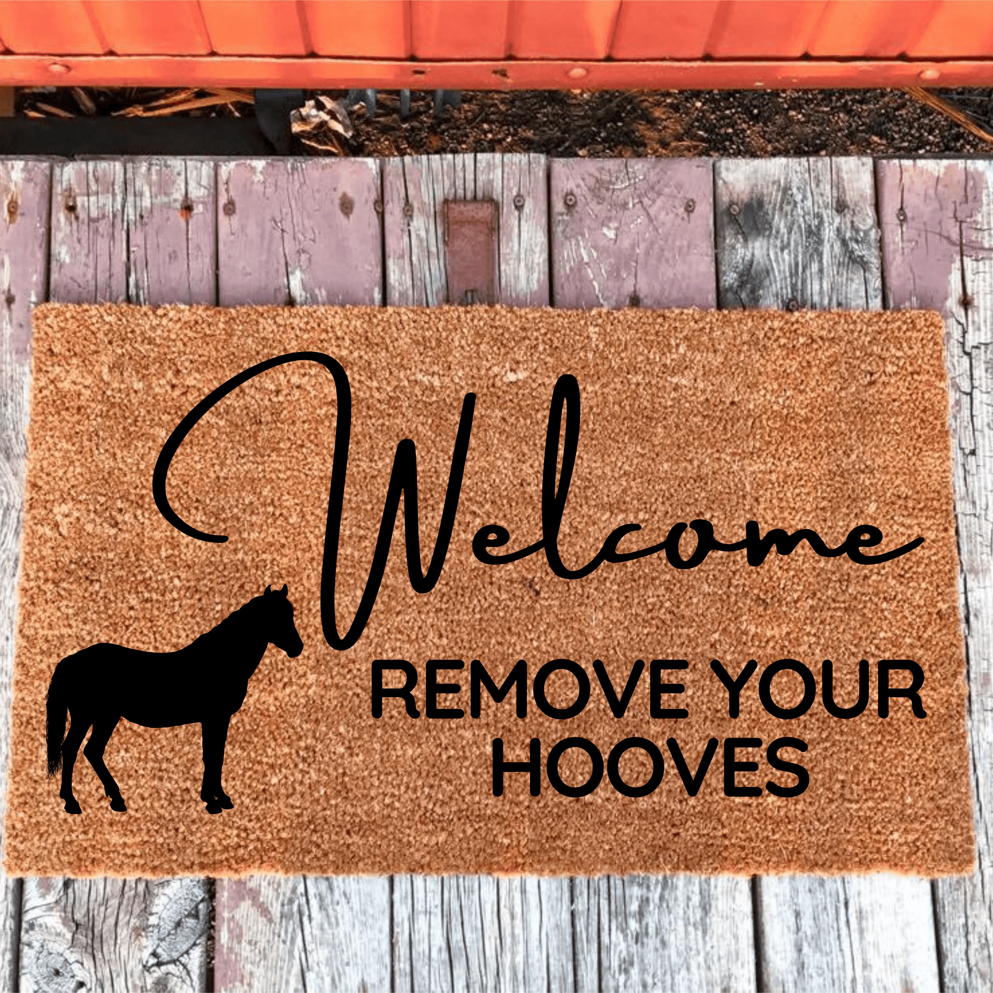 Welcome Horse Doormat - Personalised Doormat Australia