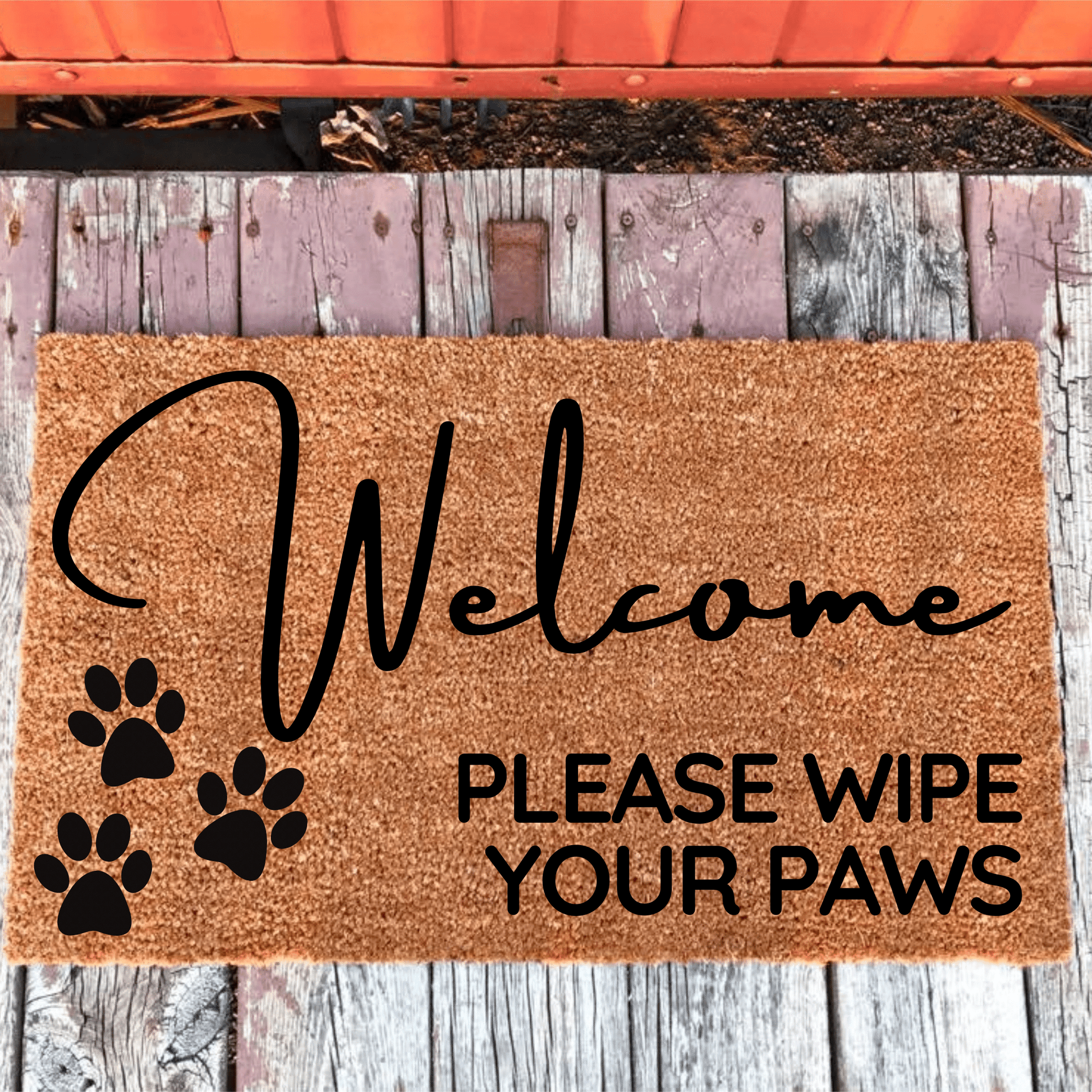 Welcome Please Wipe your paws doormat - Personalised Doormat Australia