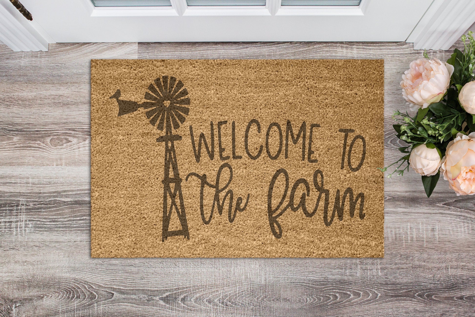 Welcome to the Farm doormat - Personalised Doormat Australia