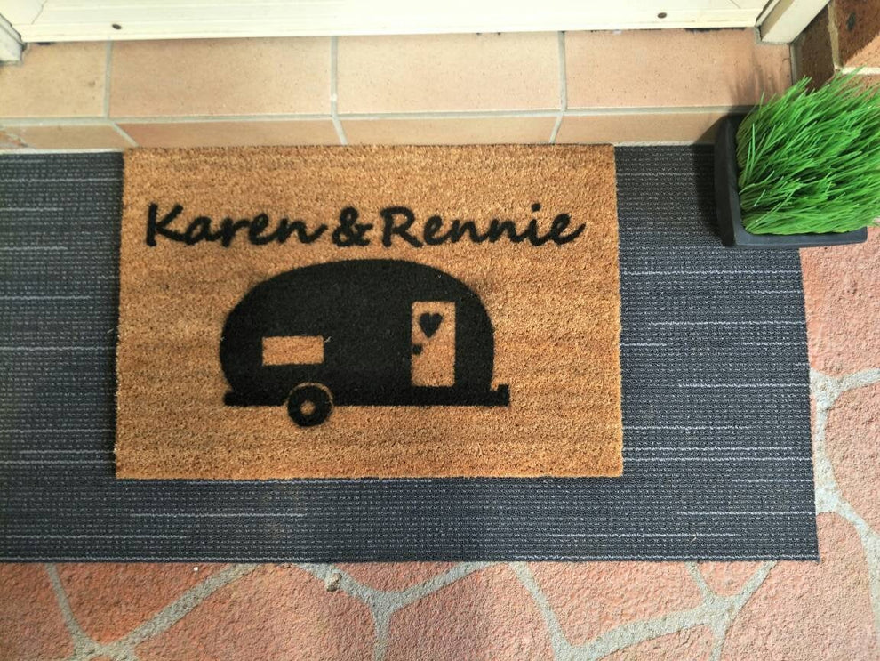personalised Caravan Doormat Personalised Doormats