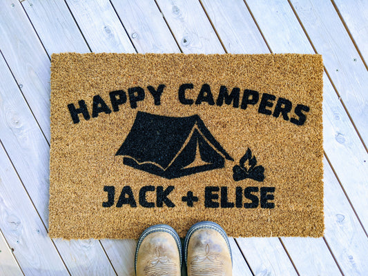 Tent doormat personalised camping door mat - Personalised Doormat Australia