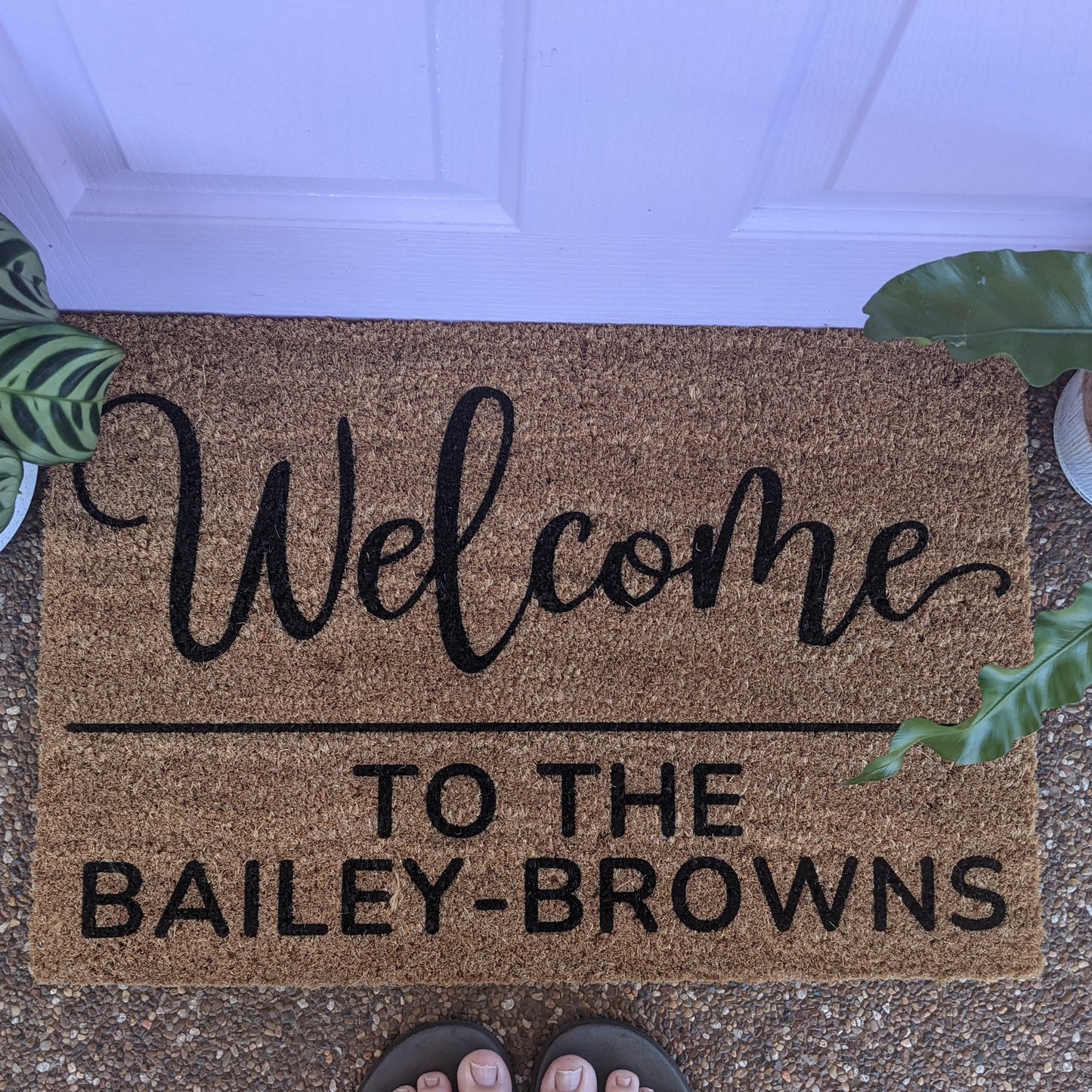 Welcome Family Name Personalised Doormat