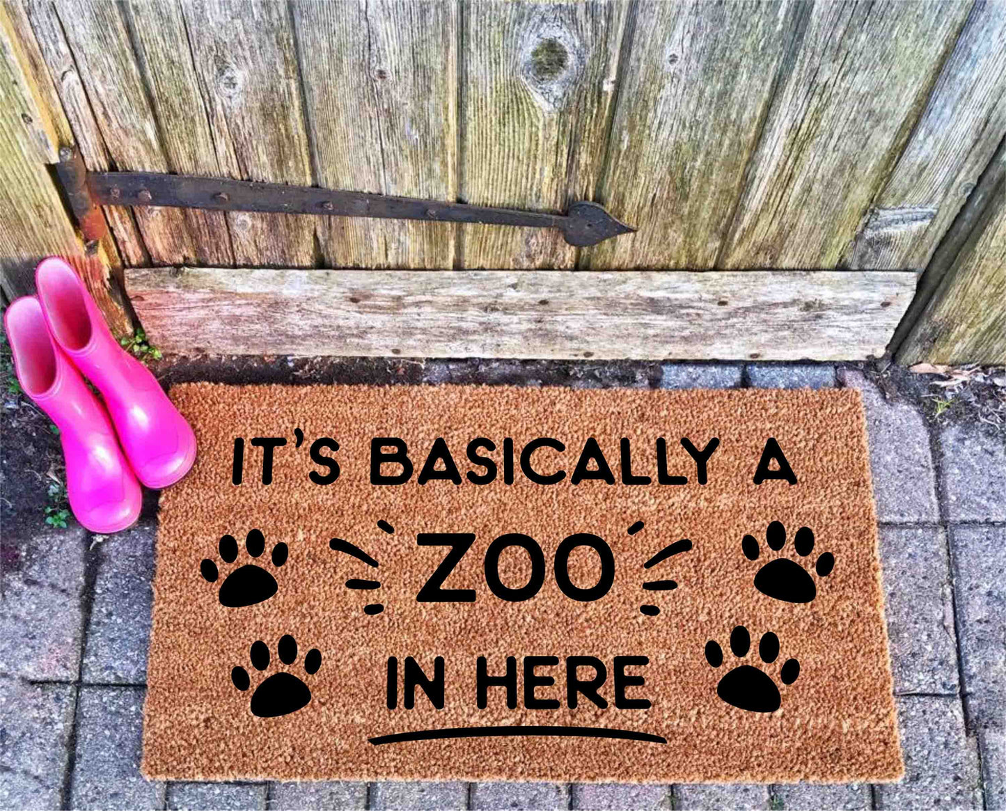 It's a Zoo in here doormat - Personalised Doormat Australia