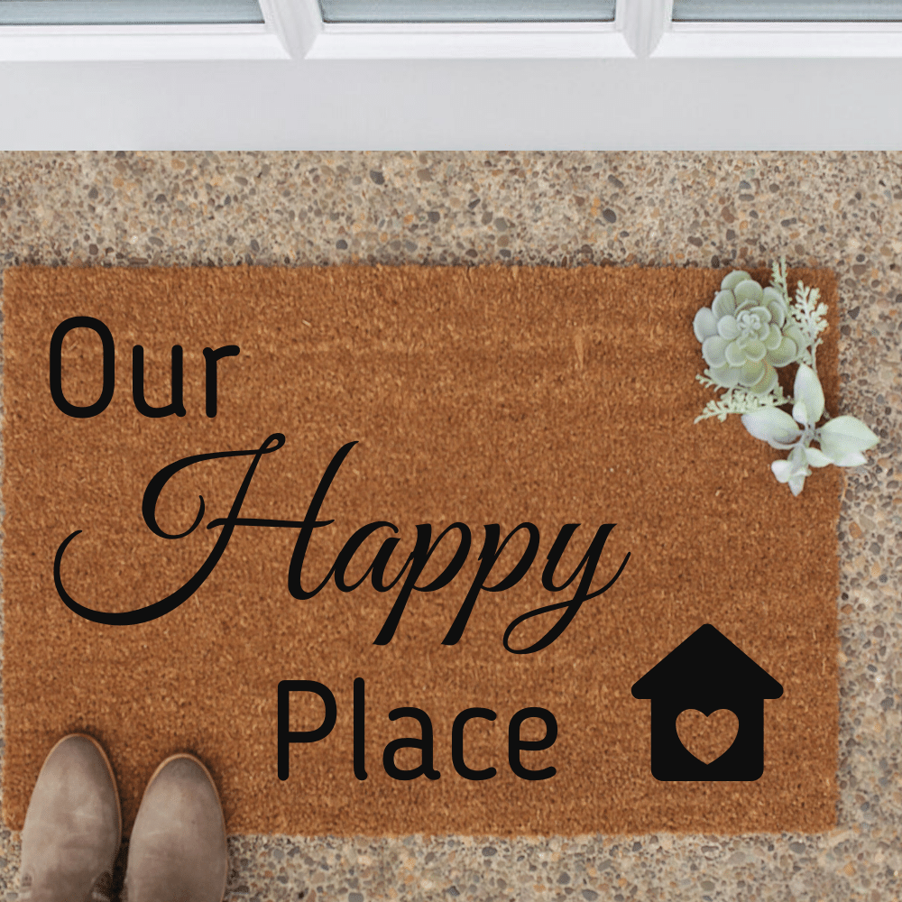 Our Happy Place - Personalised Doormat Australia