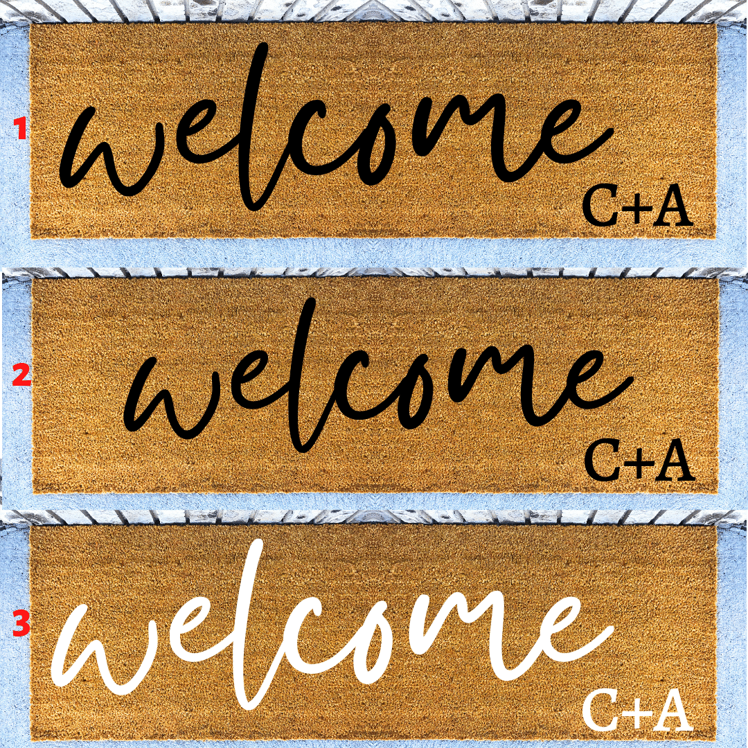 welcome doormat personalised Long