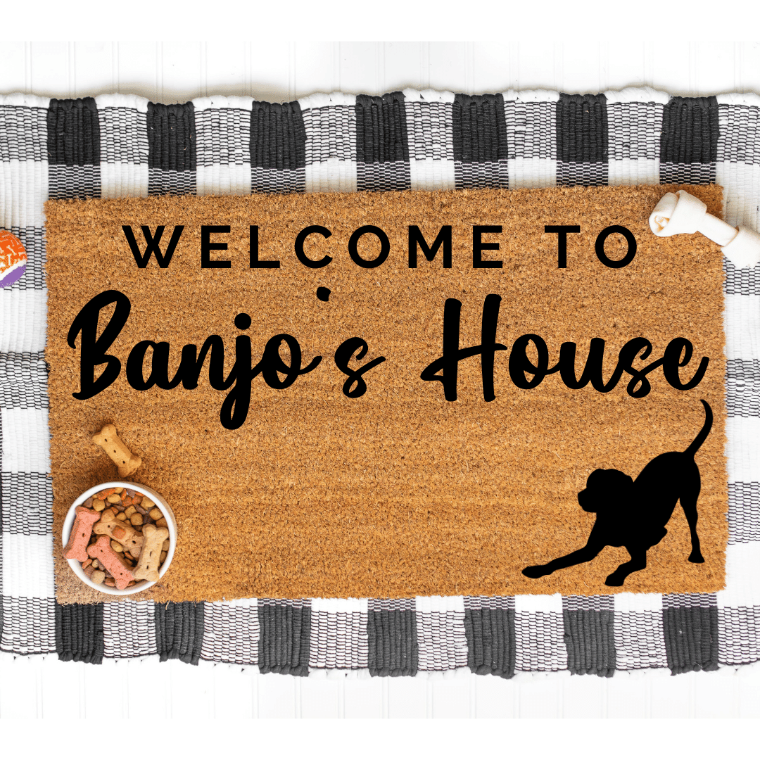 Welcome to house dog doormat